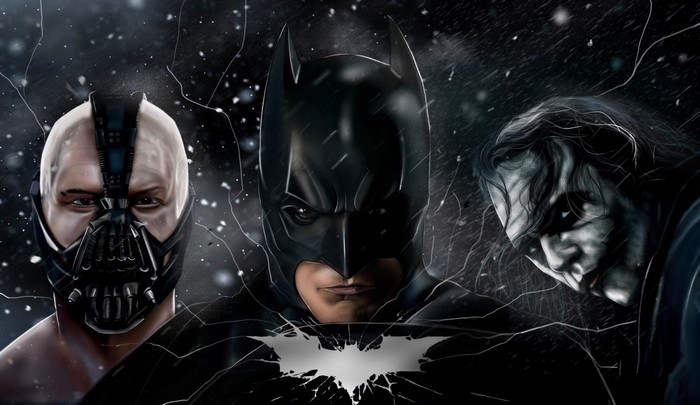 Batman, Joker, and Bane Artwork