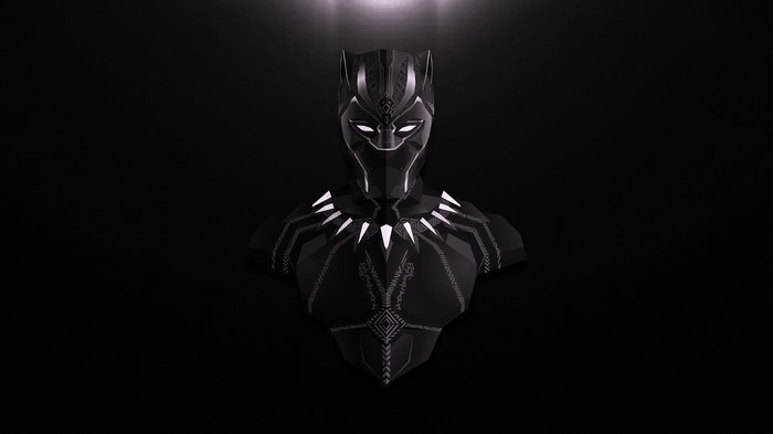 Black Panther Bust Digital Art