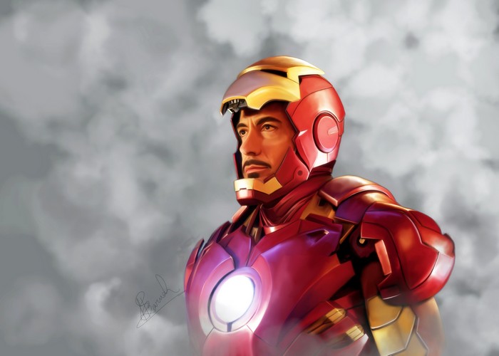Iron Man artwork with Tony Stark