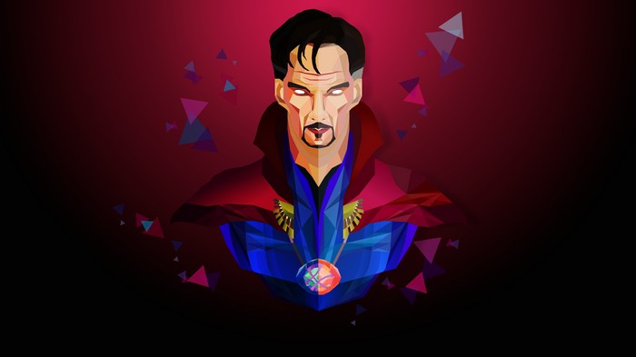 Doctor Strange low poly digital art