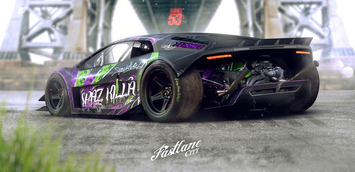 Lamborghini Spaz Killa Artwork 4K