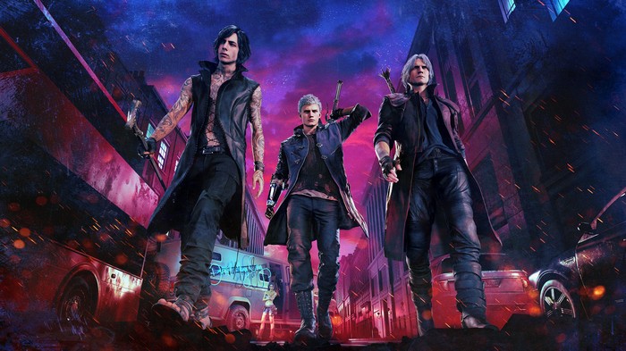 Devil May Cry 5 Characters in a City