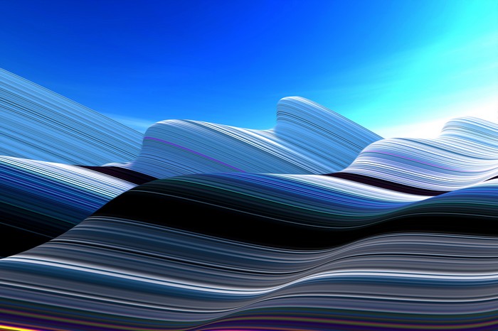 Abstract digital art with flowing lines
