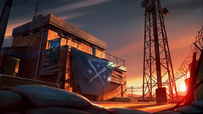 XCOM 2 concept art of a military outpost