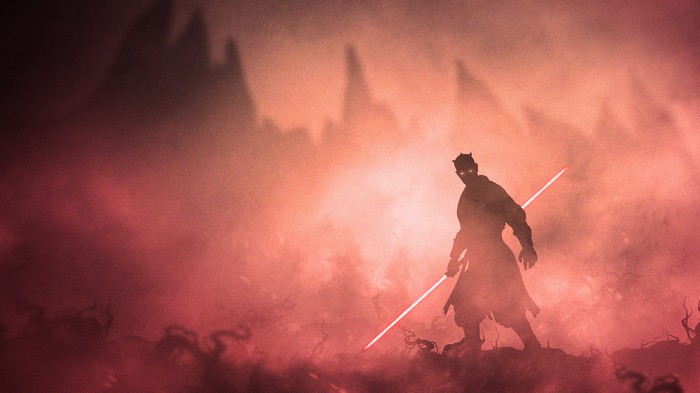 Darth Maul with a double-bladed lightsaber