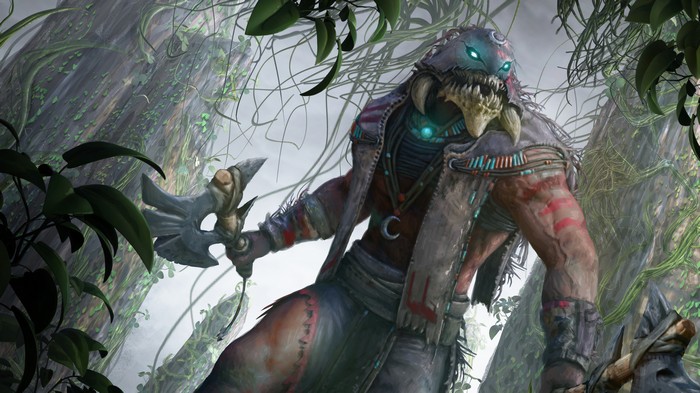 Digital Art of a Creature in a Forest