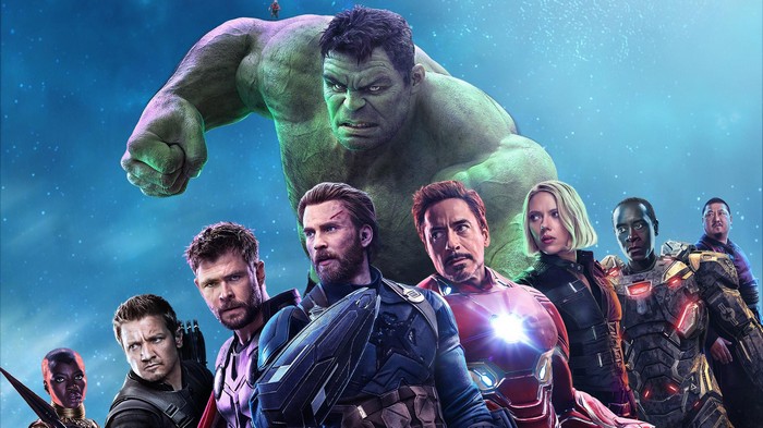Avengers 4 Poster with Iron Man, Hulk, Captain America, Thor, Black Widow, War Machine, and Ant-Man