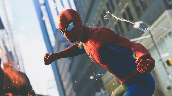 Spider-Man in action, 4K