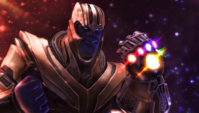 Thanos with the Infinity Gauntlet in 4K