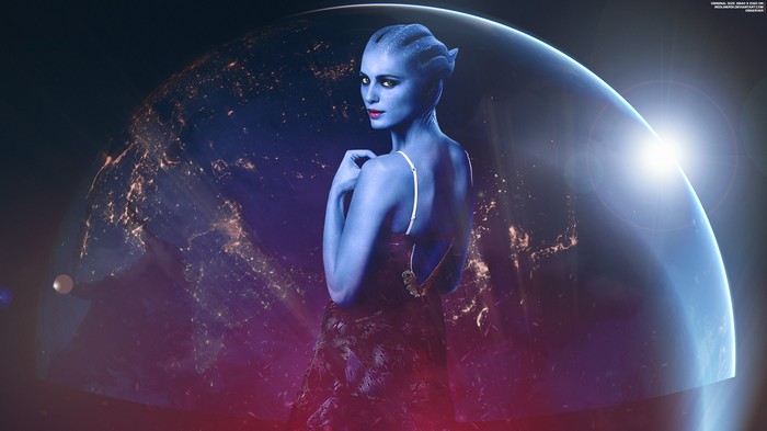 Mass Effect Asari Artwork 4K