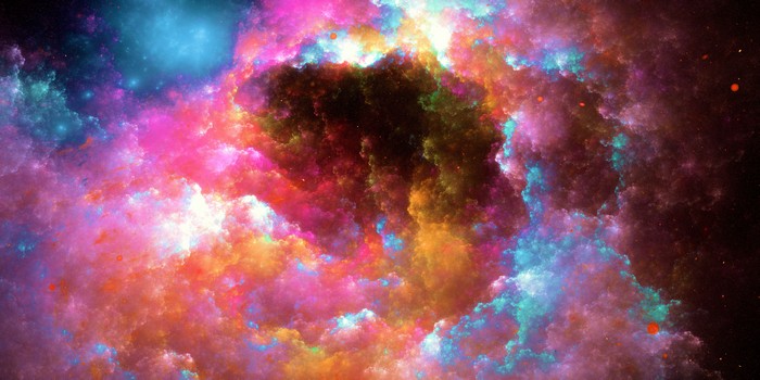 Colorful Nebula in Digital Universe 4K