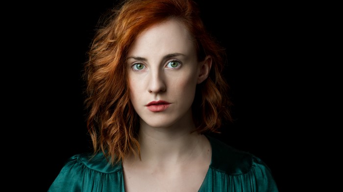 Sinead Phelps Portrait with Red Hair and Green Eyes 4K