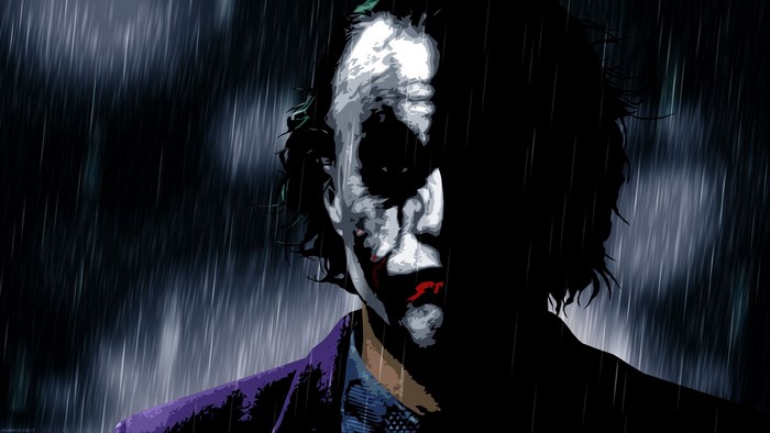 Joker in the rain