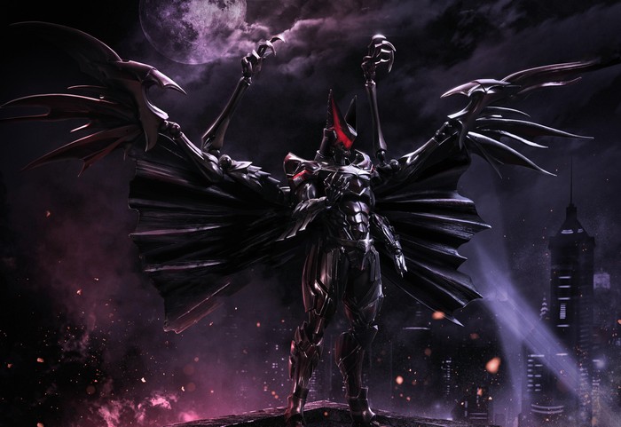 4K Batman with wings and claws