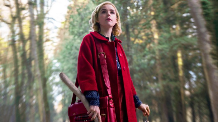 Kiernan Shipka as Sabrina in The Chilling Adventures of Sabrina