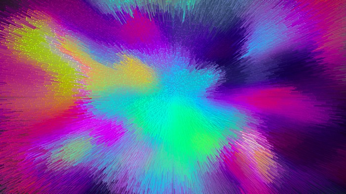 Abstract colorful digital art explosion