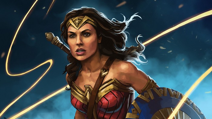 Wonder Woman Artwork with Golden Lasso