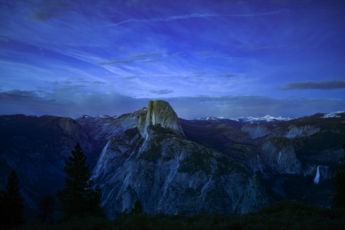 Half Dome at Yosemite National Park at Dusk