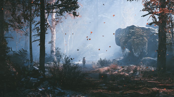 Atreus in a misty forest, God of War 4K