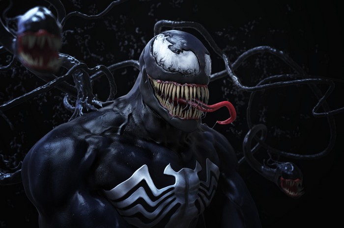 Venom with tendrils and mouths