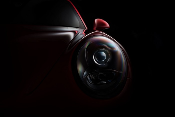Red Porsche 911 GT3 headlight detail