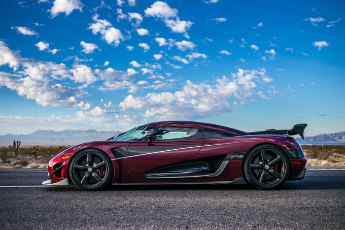 Koenigsegg Agera RS in a desert landscape