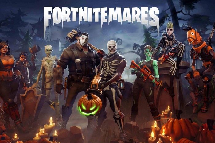 Fortnitemares characters with pumpkins and candles