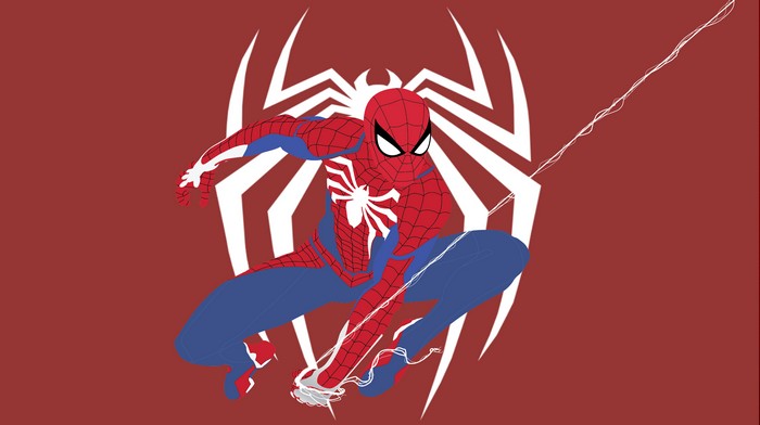 Spider-Man PS4 Digital Art with White Spider Emblem 4K