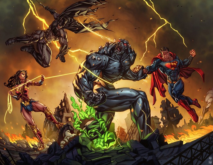 Superman, Batman, Wonder Woman fight Doomsday