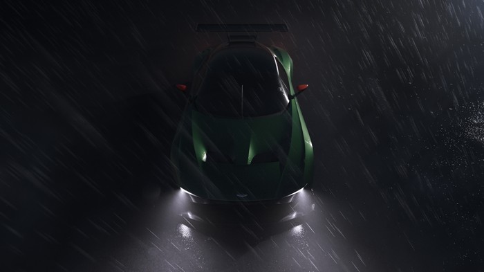 Aston Martin Vulcan AMR Pro in the rain
