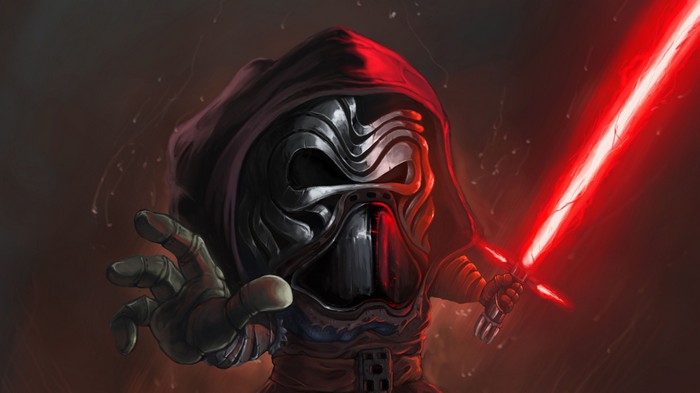 Kylo Ren with a red lightsaber