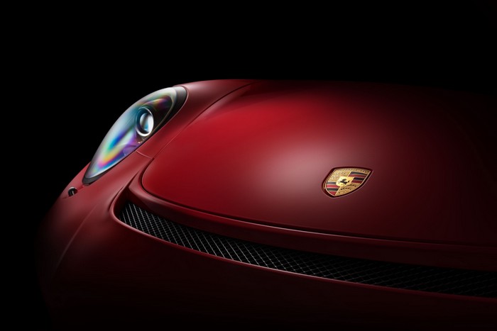 Red Porsche GT3 with Porsche logo