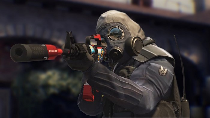 CS: GO Terrorist with Gas Mask and Rifle