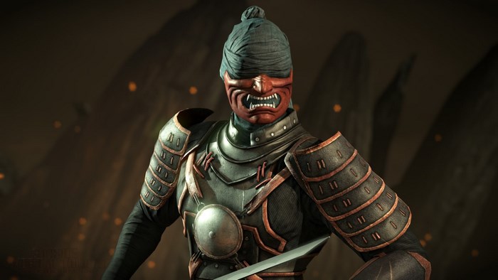 Scorpion from Mortal Kombat wearing a mask