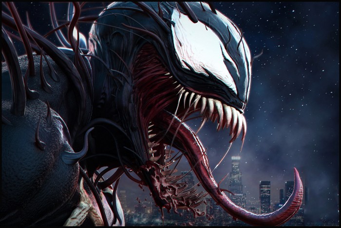Venom movie artwork of the supervillain