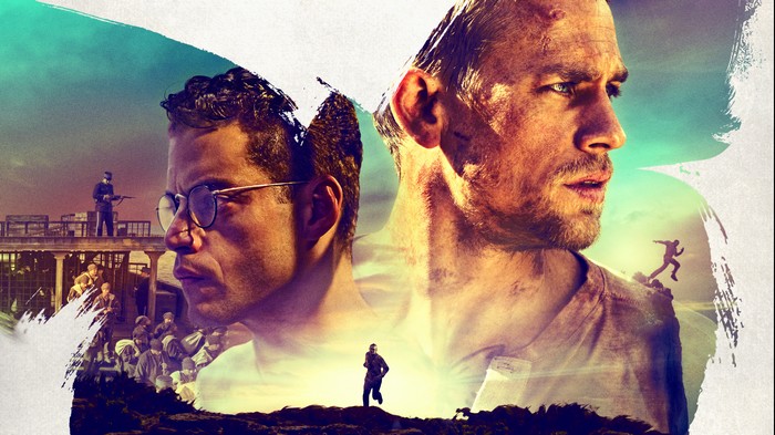 Papillon 2018 Movie Poster with Rami Malek and Charlie Hunnam