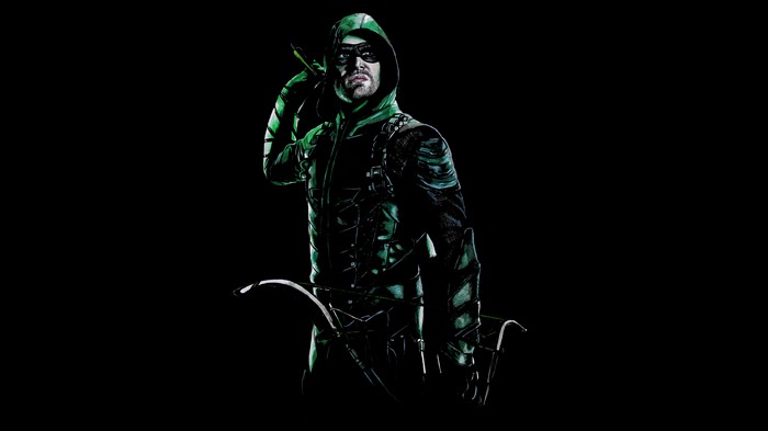 Arrow in green suit with bow and arrow