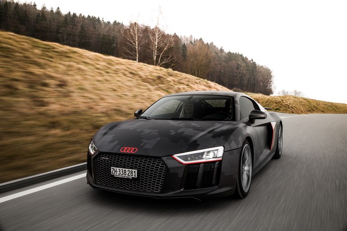 Audi R8 Spyder V10 Plus on a Road