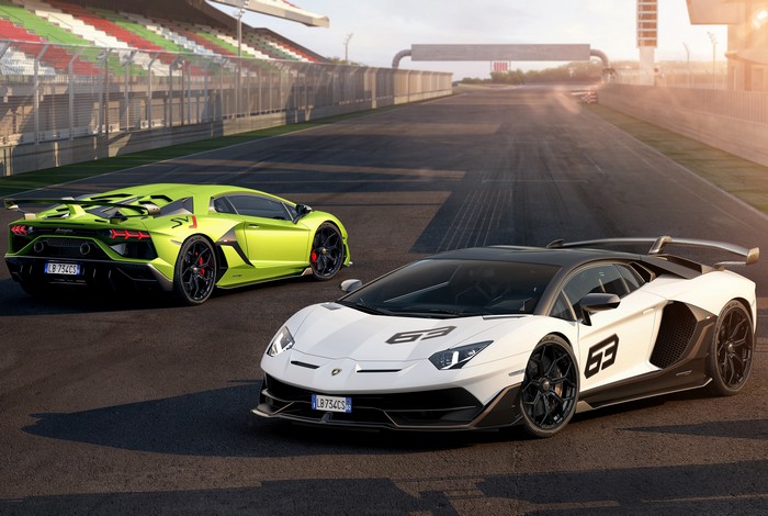 Lamborghini Aventador SVJ on Race Track 4K