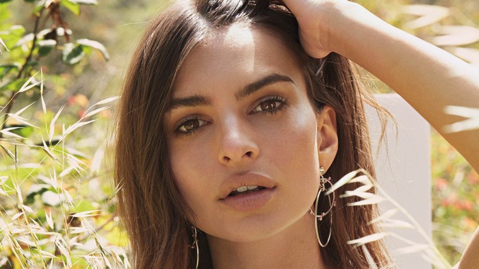 Emily Ratajkowski in a nature photoshoot