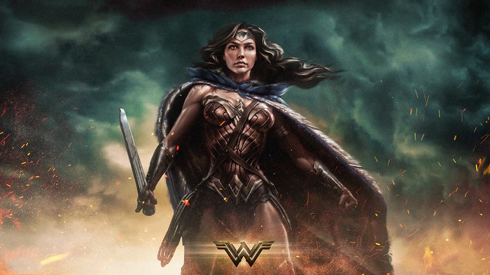 Wonder Woman with Sword and Cape