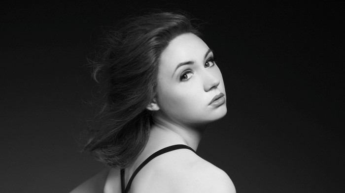 Karen Gillan monochrome portrait