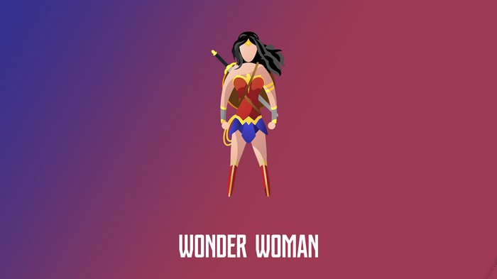 Minimalist Wonder Woman 4K Illustration