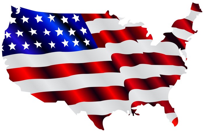 American Flag Shaped Like the USA
