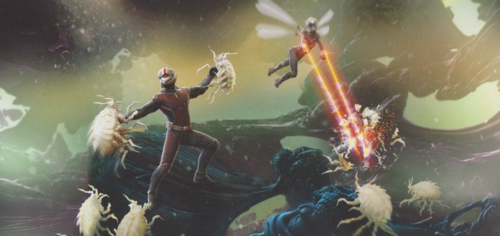 Ant-Man and The Wasp fighting creatures