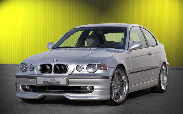 Silver BMW E46 AC Schnitzer