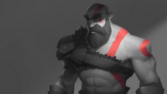 Kratos from God of War artwork