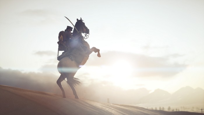 Battlefield 1 cavalry charge in desert