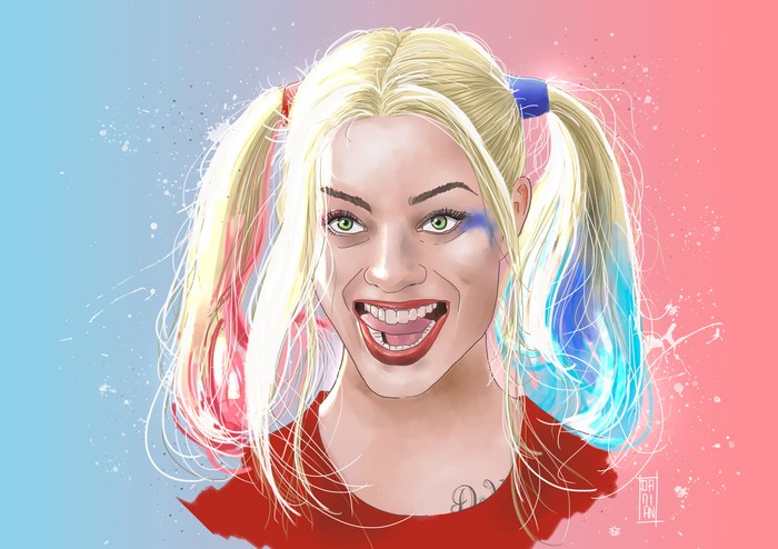 Harley Quinn digital art by Darian