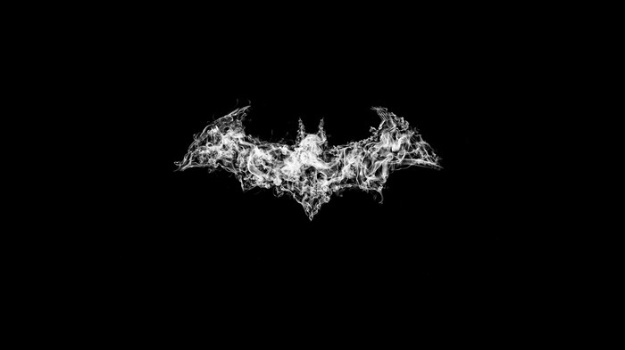 Batman logo made of smoke